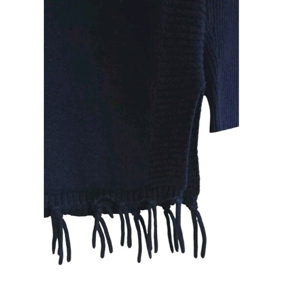 Lilly Pulitzer Sweater Girls Medium Blue Mini Ramona Caftan Fringe Coastal - Picture 5 of 7